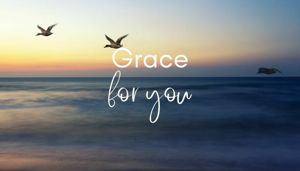 Graceforyou Text: Grace for you Picture of ducks flying against a sunset