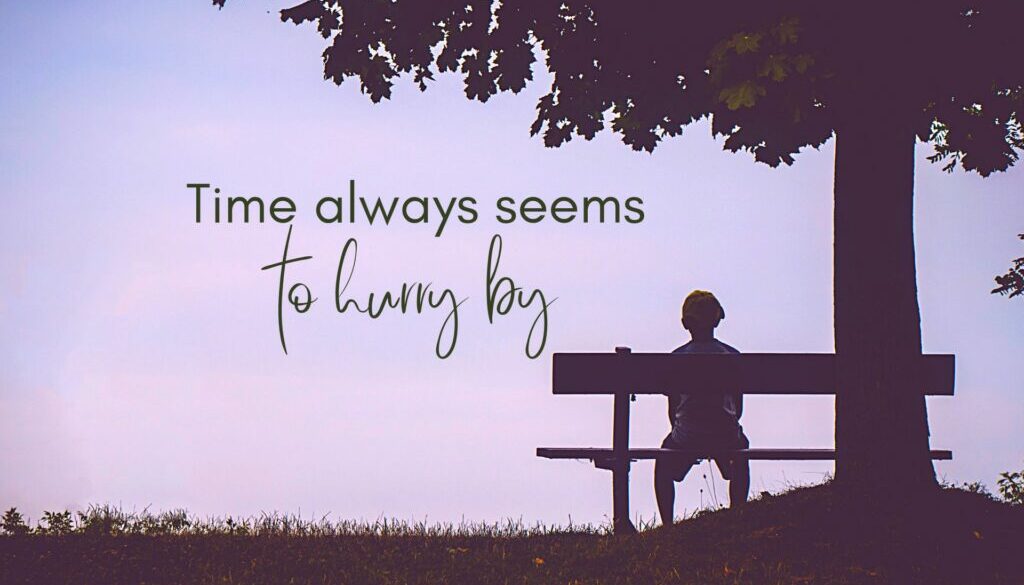 Time always seems to hurry by Time always seems to hurry by